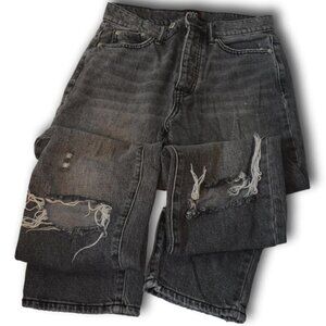 BDG- Urban Outfitters Slim Straight Distressed Black Jeans 25